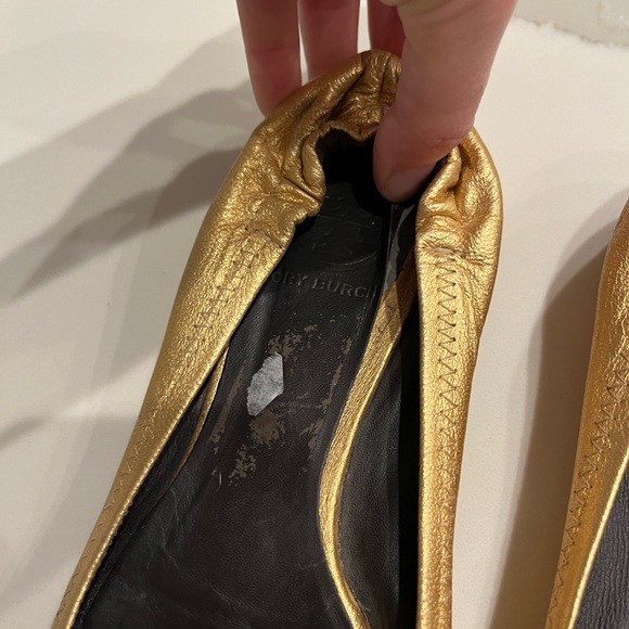Tory Burch, gold ballet flats - Picture 5 of 10